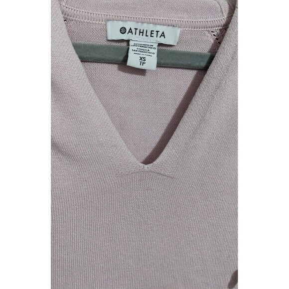 Athleta Evergreen Hydrangea Pink Sweater Hoodie Size Xs - Picture 7 of 9